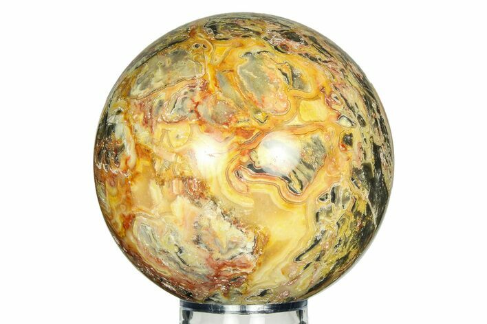 Polished Crazy Lace Agate Sphere - Mexico #311579